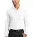 Port Authority K100LS    Long Sleeve Core Classic  White front view