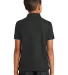 Port Authority Y100    Youth Core Classic Pique Po Deep Black back view
