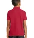 Port Authority Y100    Youth Core Classic Pique Po Rich Red back view