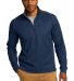 Port Authority K805    Vertical Texture 1/4-Zip Pu in Reg bl/iron gy front view