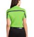 Port Authority L547    Ladies Silk Touch Performan Lime/Steel Gy back view