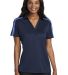 Port Authority L547    Ladies Silk Touch Performan in Navy/carolinab front view