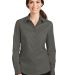 Port Authority L663    Ladies SuperPro   Twill Shi in Sterling grey front view
