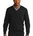 Port Authority SW285    V-Neck Sweater Black front view