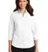 Port Authority L665    Ladies 3/4-Sleeve SuperPro  White front view
