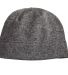 Port Authority C917    Heathered Knit Beanie in Grey hthr/blk front view