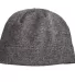 Port Authority C917    Heathered Knit Beanie Grey Hthr/Blk front view