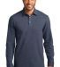Port Authority K808    Interlock Polo Cover-Up in Est bl he/char front view