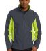 Port Authority TLJ318    Tall Core Colorblock Soft in Bat gry/ch grn front view