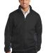 Port Authority J330    Core Colorblock Wind Jacket in Black/batl gry front view