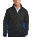 Port Authority J330    Core Colorblock Wind Jacket in Black/imp blue front view