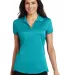 Port Authority L576    Ladies Trace Heather Polo Tropic Blue He front view