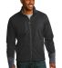Port Authority J319    Vertical Soft Shell Jacket in Black/mag grey front view