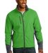 Port Authority J319    Vertical Soft Shell Jacket in Grn grs/mag gy front view
