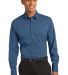 Port Authority S646    Stretch Poplin Shirt in Moonlight blue front view