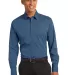 Port Authority S646    Stretch Poplin Shirt Moonlight Blue front view