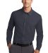 Port Authority K570    Dimension Knit Dress Shirt in Battleship gry front view