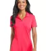 Port Authority L568    Ladies Cotton Touch   Perfo Hot Coral front view