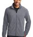 Port Authority F235    Heather Microfleece Full-Zi in True navy hthr front view