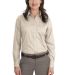 Port Authority L638    Ladies Non-Iron Twill Shirt in Light stone front view