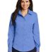 Port Authority L638    Ladies Non-Iron Twill Shirt in Ultramarine front view