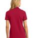Port Authority L454    Ladies Rapid Dry Tipped Pol Red/Jet Black back view