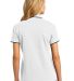 Port Authority L454    Ladies Rapid Dry Tipped Pol White/Jet Blck back view
