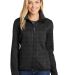 Port Authority L232    Ladies Sweater Fleece Jacke in Black hthr front view