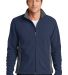 Port Authority F216    Colorblock Value Fleece Jac in True nvy/batgy front view