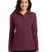 Port Authority L500LS    Ladies Long Sleeve Silk T in Burgundy front view