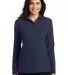 Port Authority L500LS    Ladies Long Sleeve Silk T Navy front view