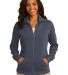 Port Authority L293    Ladies Slub Fleece Full-Zip in Slate grey front view