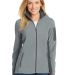 Port Authority L233    Ladies Summit Fleece Full-Z in Frost grey/mag front view