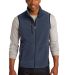 Port Authority F228    R-Tek   Pro Fleece Full-Zip in Navy hthr/blk front view