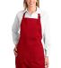 Port Authority A500    Full-Length Apron with Pock in Red front view