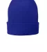 Port & Company CP90L Fleece-Lined Knit Cap in Athl royal front view