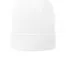 Port & Company CP90L Fleece-Lined Knit Cap in White front view