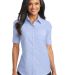 Port Authority L659    Ladies Short Sleeve SuperPr in Oxford blue front view