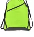 Port Authority BG616    Zip-It Cinch Pack Lime Shock/Blk front view