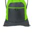 Port Authority BG611    Pocket Cinch Pack in Lime/dp smoke front view