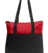 Port Authority BG407    Zip-Top Convention Tote Red/Black front view