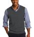 Port Authority SW286    Sweater Vest in Charcoal hthr front view