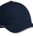 Port Authority C852    Sandwich Bill Cap in Navy/white front view