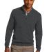 Port Authority SW290    1/2-Zip Sweater in Charcoal hthr front view