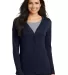 Port Authority L515    Ladies Modern Stretch Cotto True Navy front view