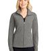 Port Authority L235    Ladies Heather Microfleece  in Pearl grey hea front view