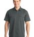 Port Authority S648    Stain-Release Short Sleeve  Steel Grey front view