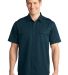 Port Authority S648    Stain-Release Short Sleeve  in Ultra blue front view