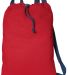 Port Authority B119    Canvas Cinch Pack Chili Red front view