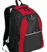 Port Authority BG1020    Contrast Honeycomb Backpa Red/Black front view